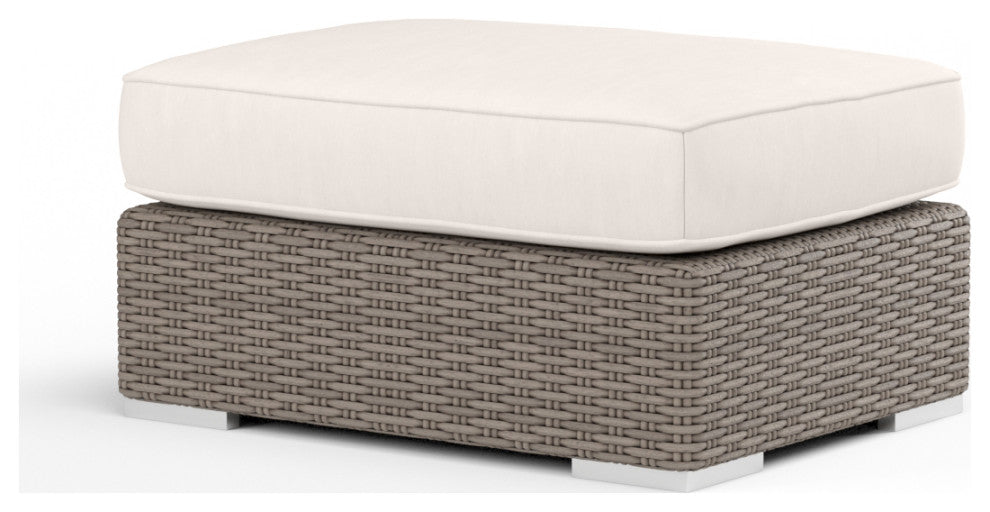Coronado Canvas Natural Fast Drying Cushions Outdoor Ottoman