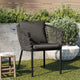 Sailor Outdoor Patio Dining Armchair, Charcoal Charcoal