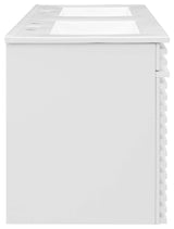 Render 48" Wall-Mount Bathroom Vanity, White White