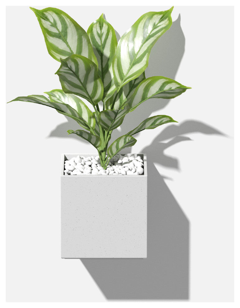 Veadek Geo Series Hanging 5" Planter, White, 5", 1 Pack