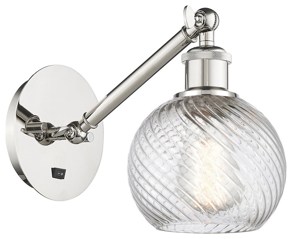 Innovations 317-1W-PN-G1214-6 1-Light Sconce, Polished Nickel