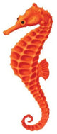 Seahorse Porcelain Swimming Pool Mosaic 4"x9", Red