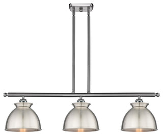 Adirondack 3-Light 36" Stem Island Light, Brushed Satin Nickel Shade