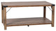 Wyatt Modern Farmhouse Wooden 2 Tier Coffee Table, Rustic Oak