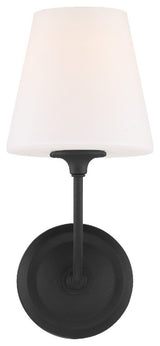 Libby Langdon for Crystorama Sylvan 1 Light Black Forged Wall Mount