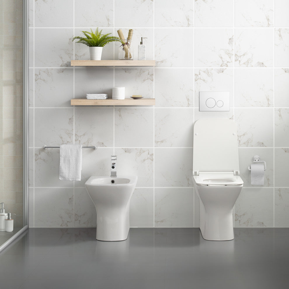 Carre Back-To-Wall Square Toilet Bowl