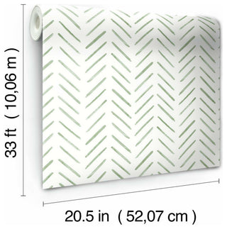 Painted Herringbone Wallpaper