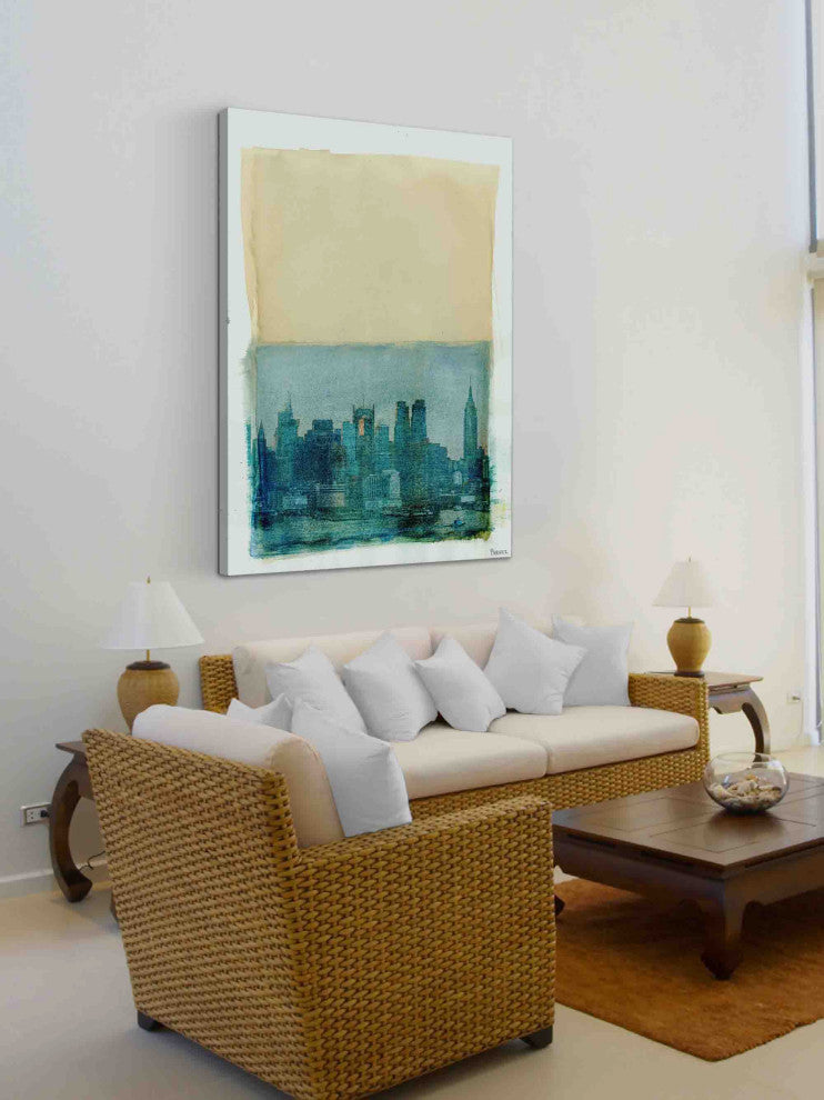 "NYC Lake View" Print on Canvas, 16"x24"