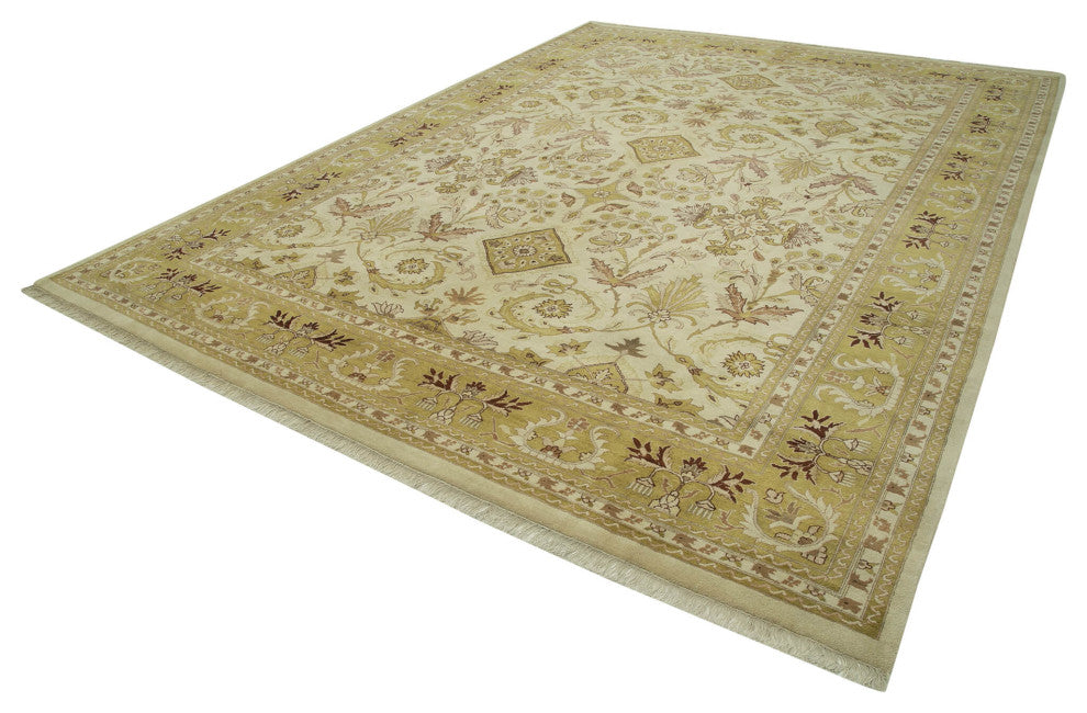 Rug N Carpet - Hand-Knotted Oriental 10' 0" x 13' 7" Pastel Oushak Area Rug
