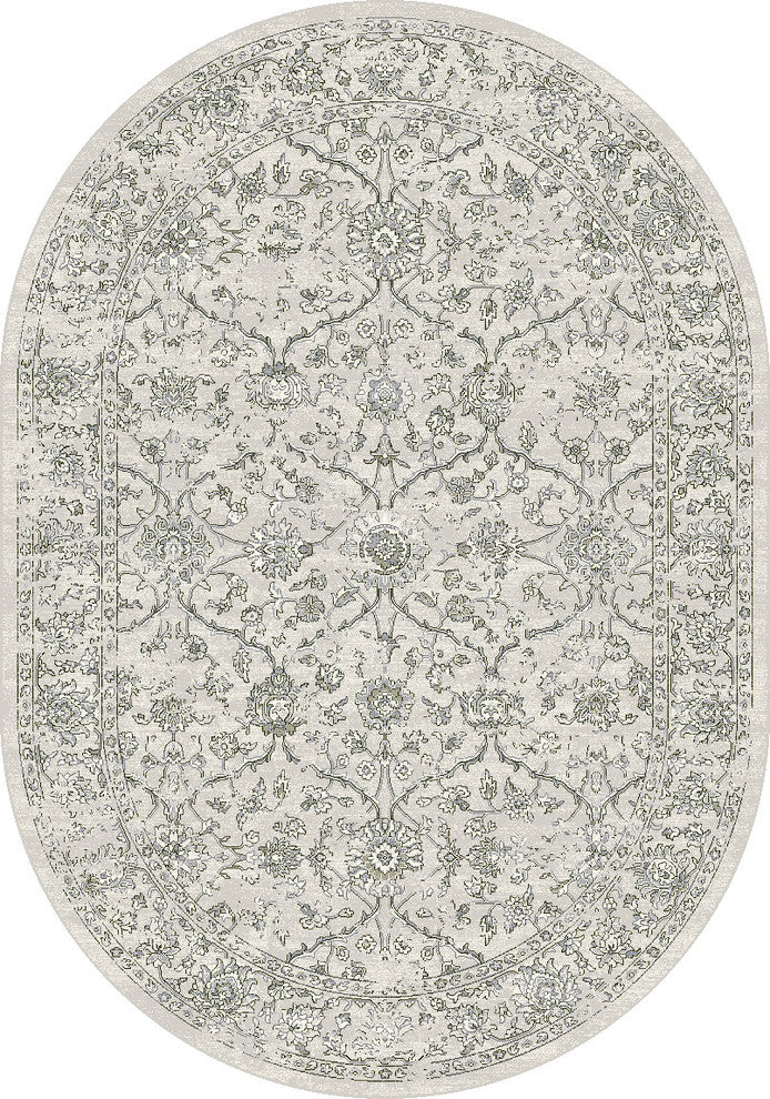 Ancient Garden Rug, 5'3"X7'7" Oval