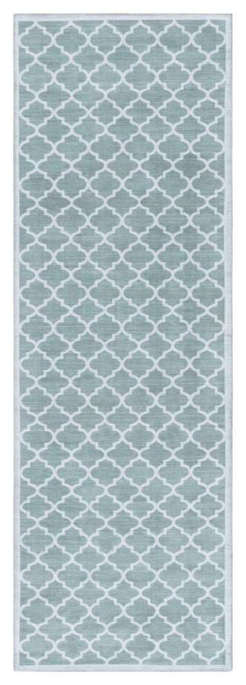 Safavieh Arizona Machine-Washable Collection ARZ172 Rug, Sage/Ivory, 2'6"x8'
