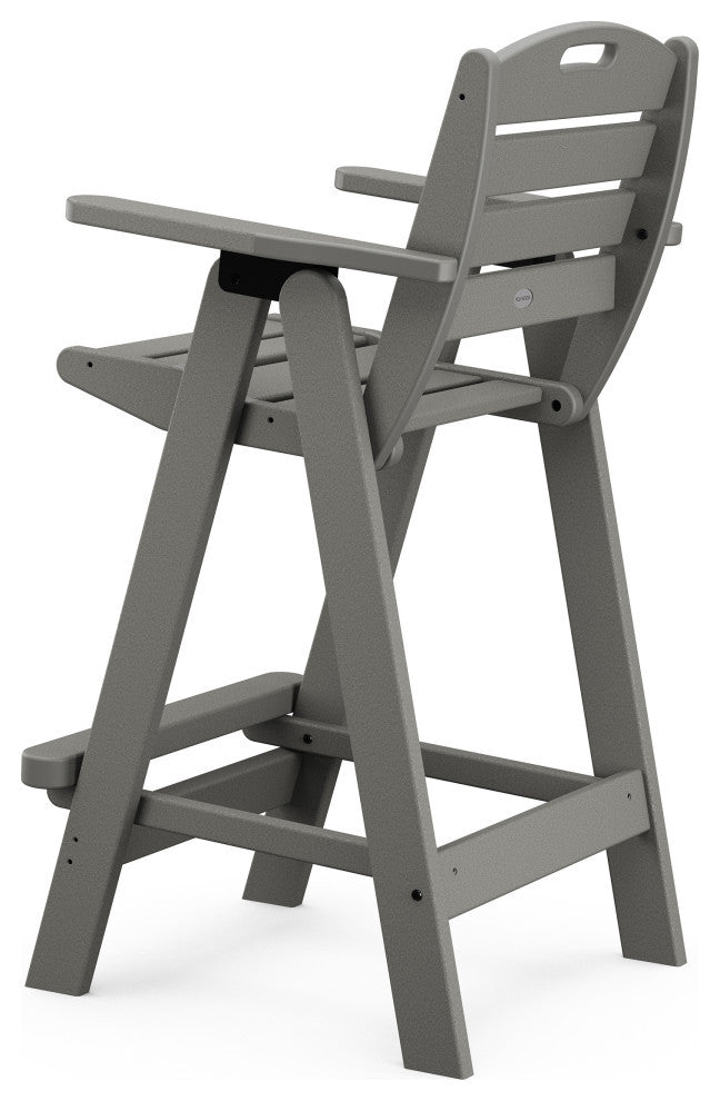 Polywood Nautical Bar Chair, Slate Gray