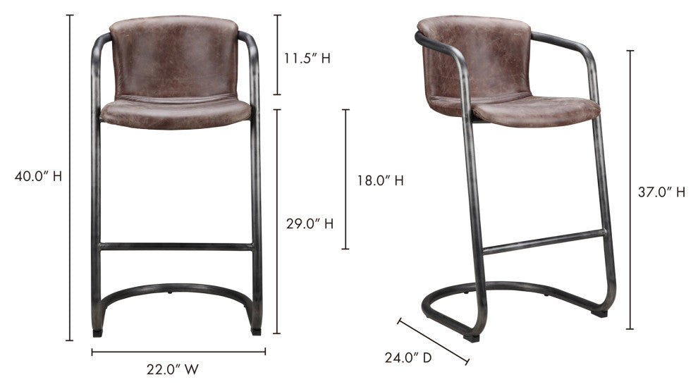 Industrial Freeman Barstool Light Brown - M2 - Brown