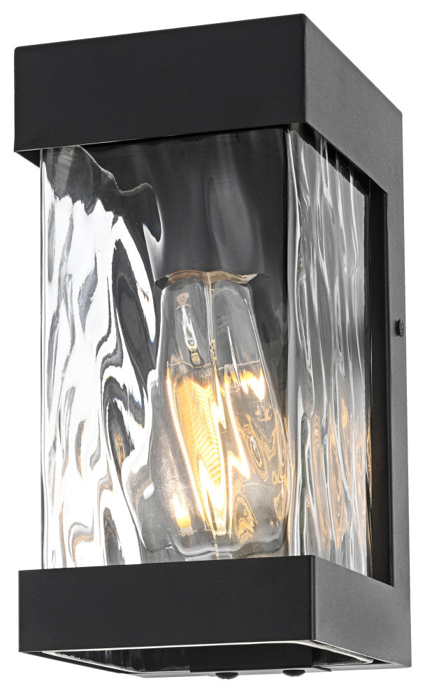 Home Living 9" Outdoor Wall Sconce, Black