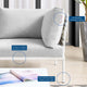 Lounge Sectional Sofa Chair Table Set, Sunbrella, Aluminum, Gray, Outdoor