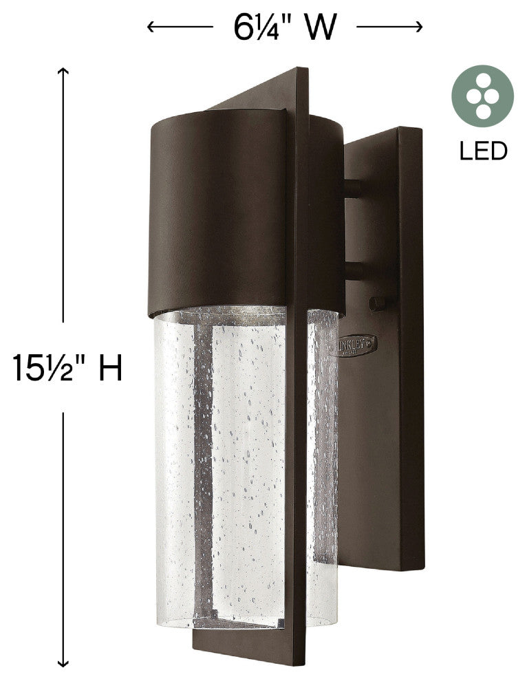 Hinkley Shelter Small Wall Mount Lantern, Buckeye Bronze