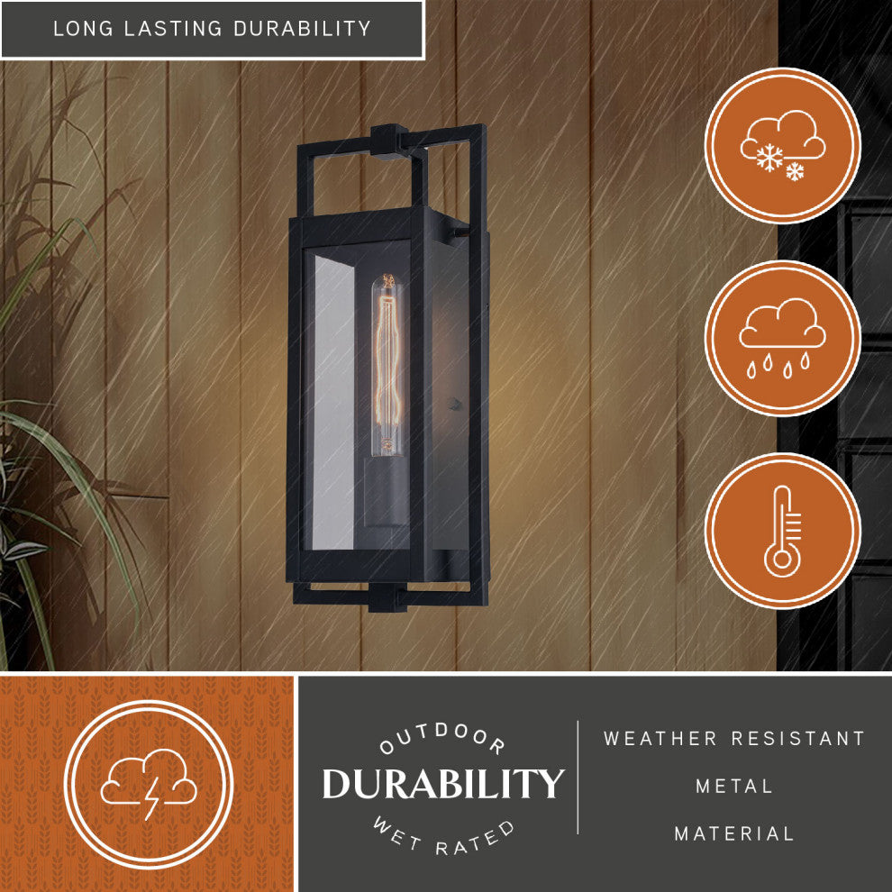 Sheridan 7" Outdoor Wall Light Matte Black