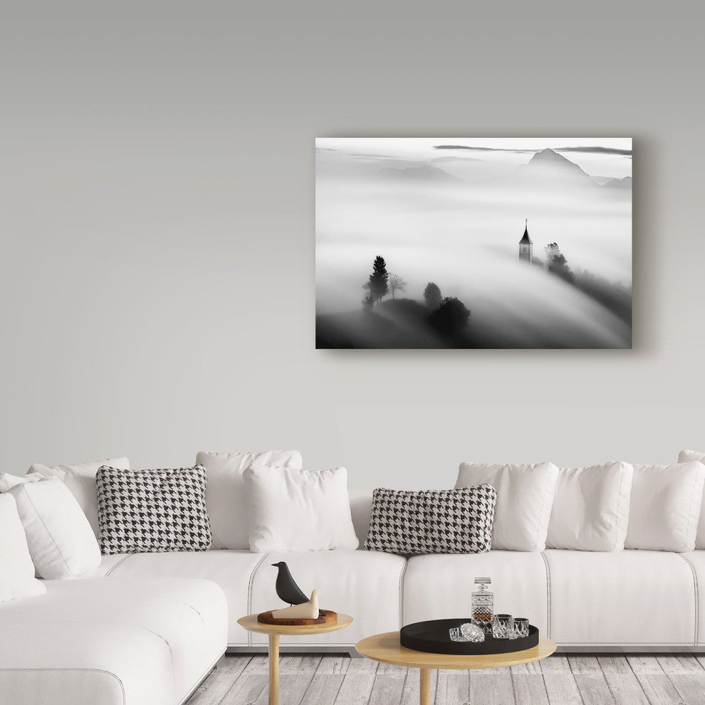 Lubos Balazovic 'In The Clouds Fog' Canvas Art, 19"x12"