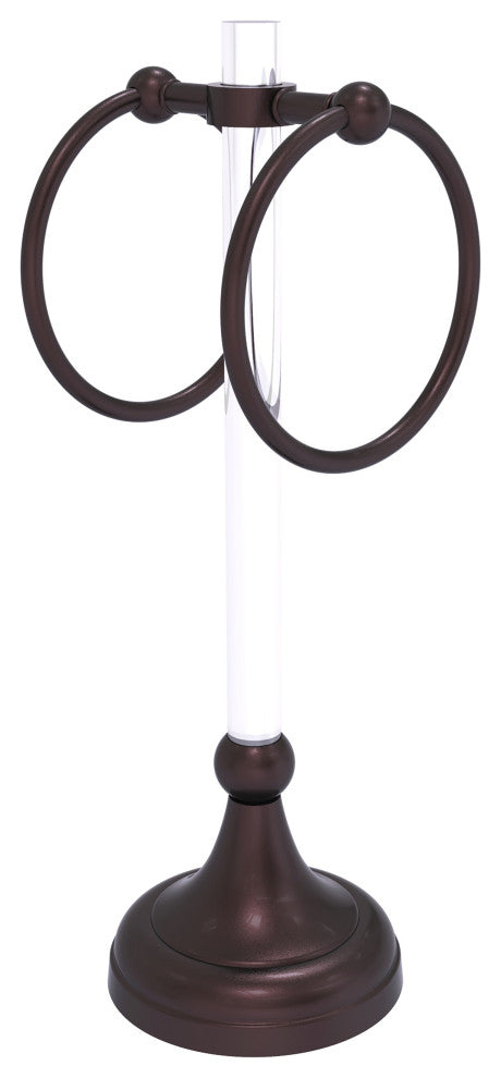 Pacific Grove 2 Ring Vanity Towel Ring, Antique Bronze