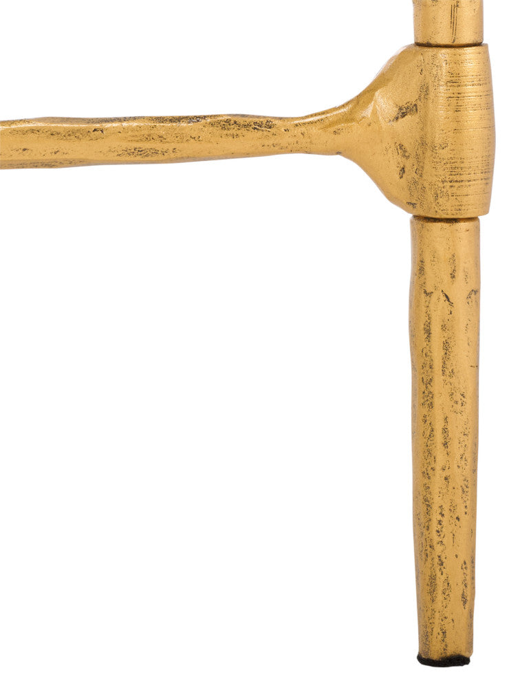 Safavieh Couture Isabellina Metal Console Table, Brass / Clear