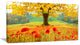 Beautiful Autumn Yellow Tree, Floral Canvas Art Print, 40x20