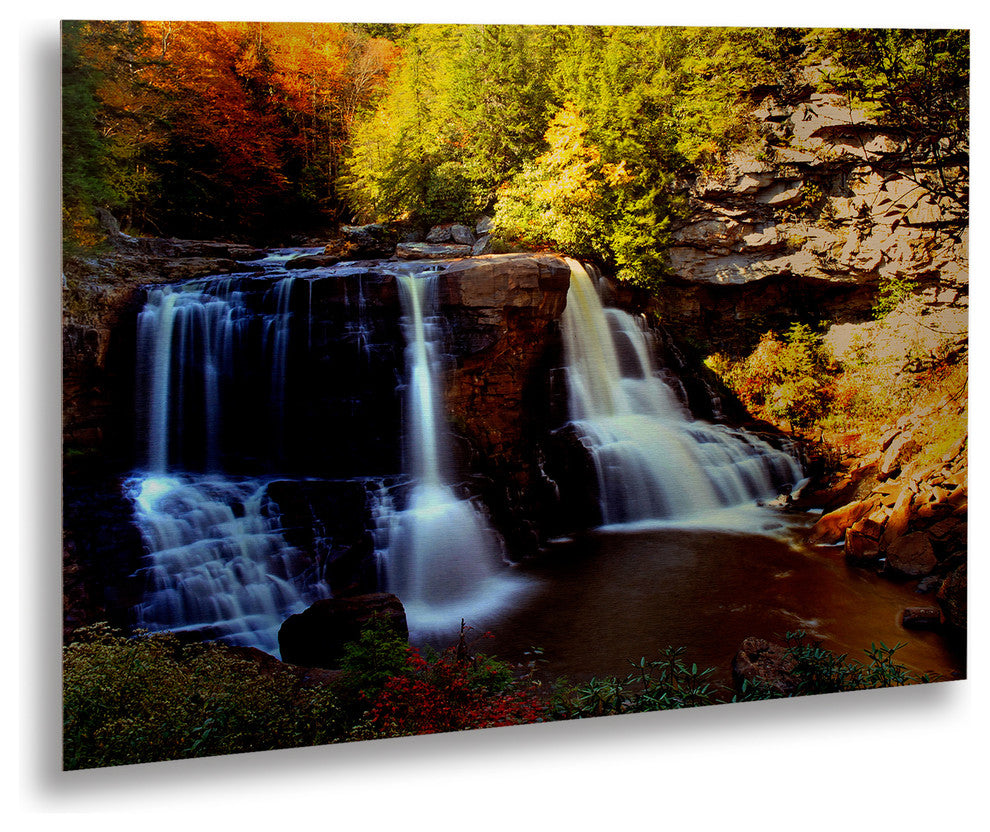 CATeyes 'Motion' Floating Brushed Aluminum Art, 22x16