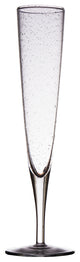 Bubble Glass Champagne Flute, Clear, Set of 4
