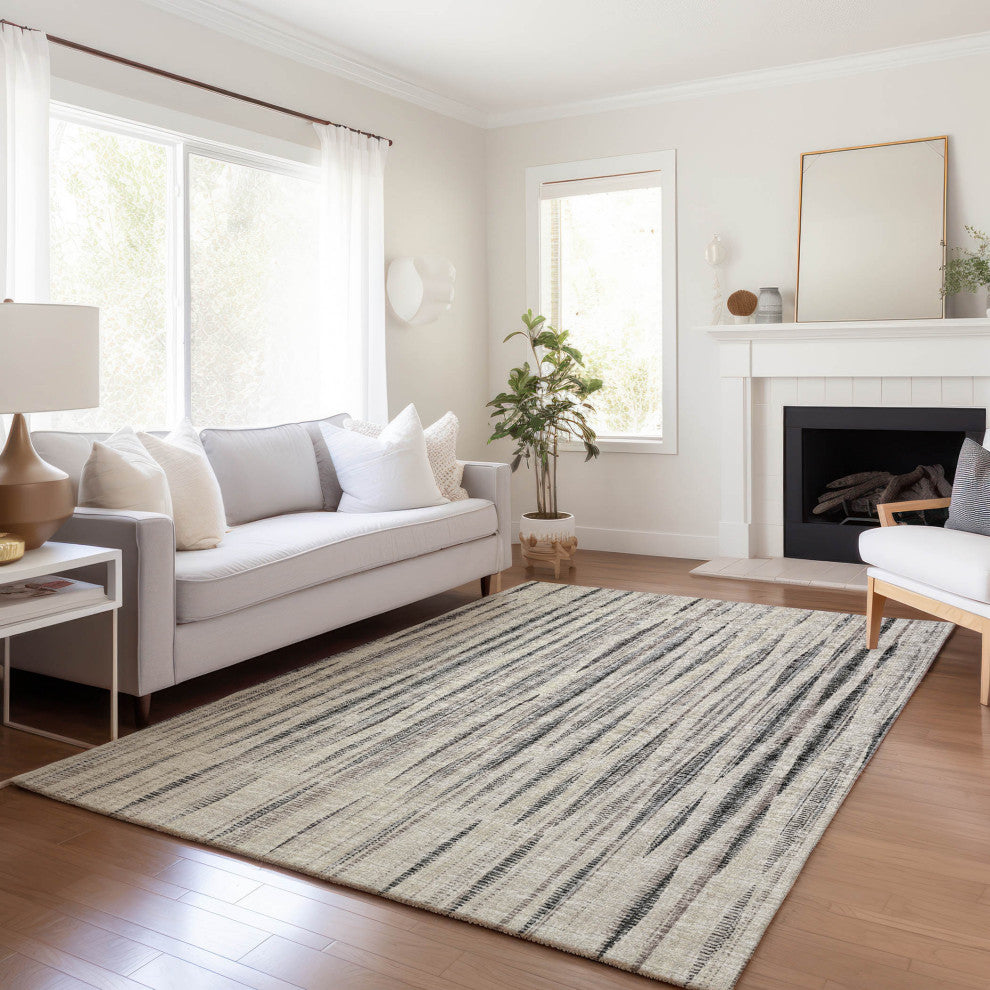 Premium Machine Washable Mayfield AMF31 Beige 8' x 10' Rug