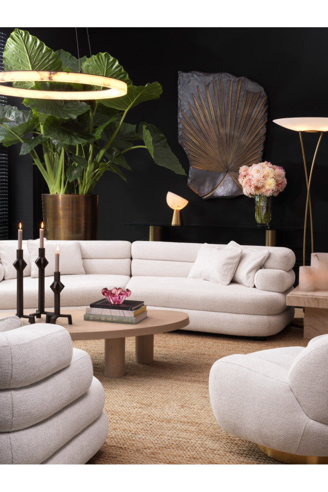 Off-White Upholstered Swivel Chair | Eichholtz Udine