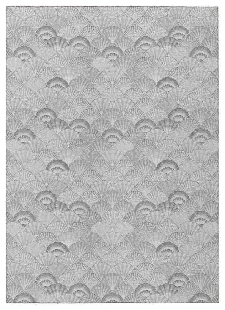 Indoor/Outdoor Seabreeze SZ2 Silver Machine Washable 8' x 10' Rug