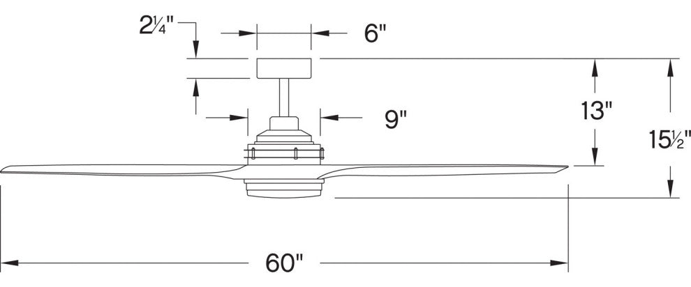 Hinkley Artiste 60``Ceiling Fan 900160FGT-LWD