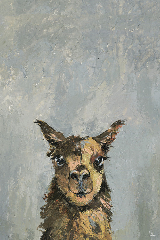 "Naughty Llama" Painting Print on Wrapped Canvas, 30"x45"