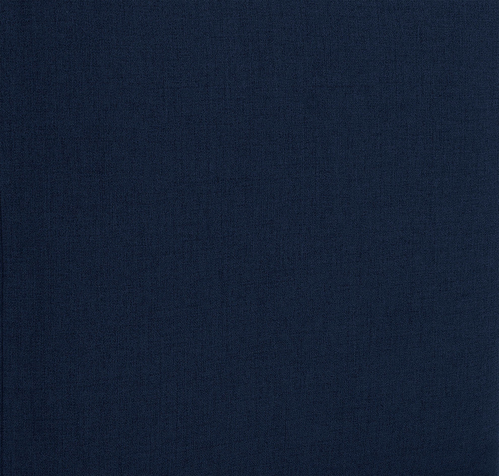 Cube Upholstered Modular Sofa, Navy, 3-Piece: 3 Armless Chair, Linen Texured Fabric