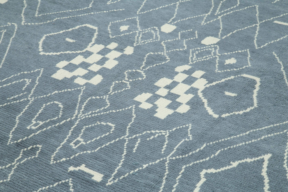 Rug N Carpet - Handmade Unique 9' 10'' x 14' 1'' Moroccan Area Rug