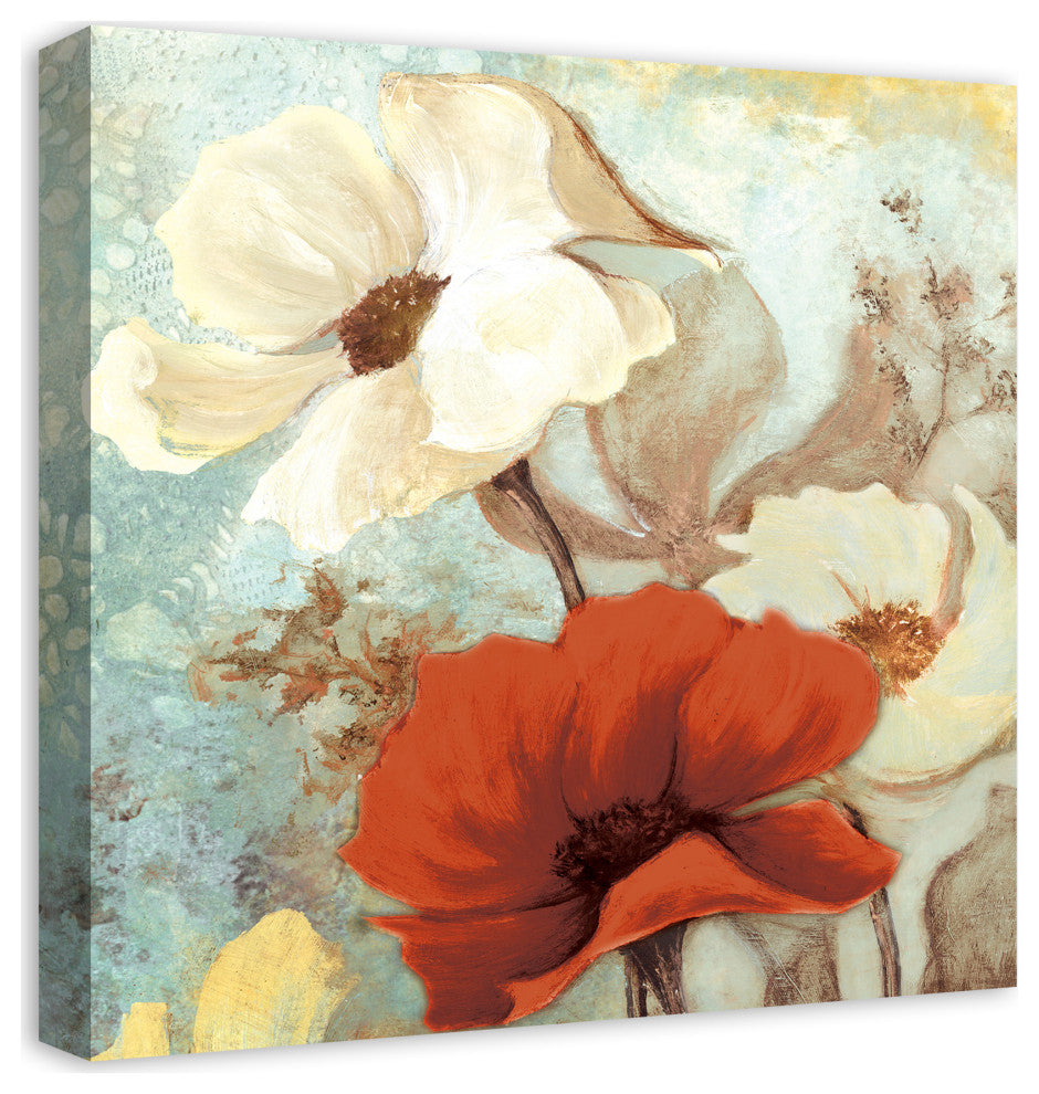 Alluring Flowers 20x20 Canvas Wall Art