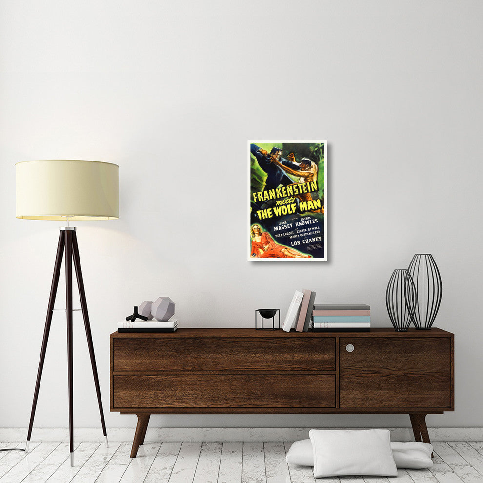 "Frankenstein vs the Wolfman" Canvas by Hollywood Photo Archive, 20x30"