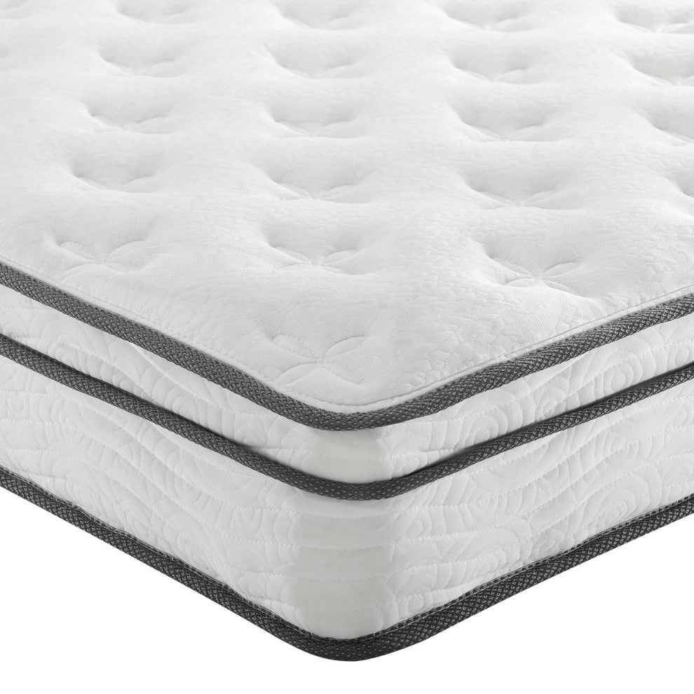 Contemporary Modern Urban Designer Bedroom Twin Size Mattress, Fabric