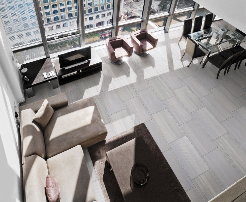 MSI NWAT1224 Watercolor - 12" x 24" Rectangle Floor Tile - Matte - Grigio