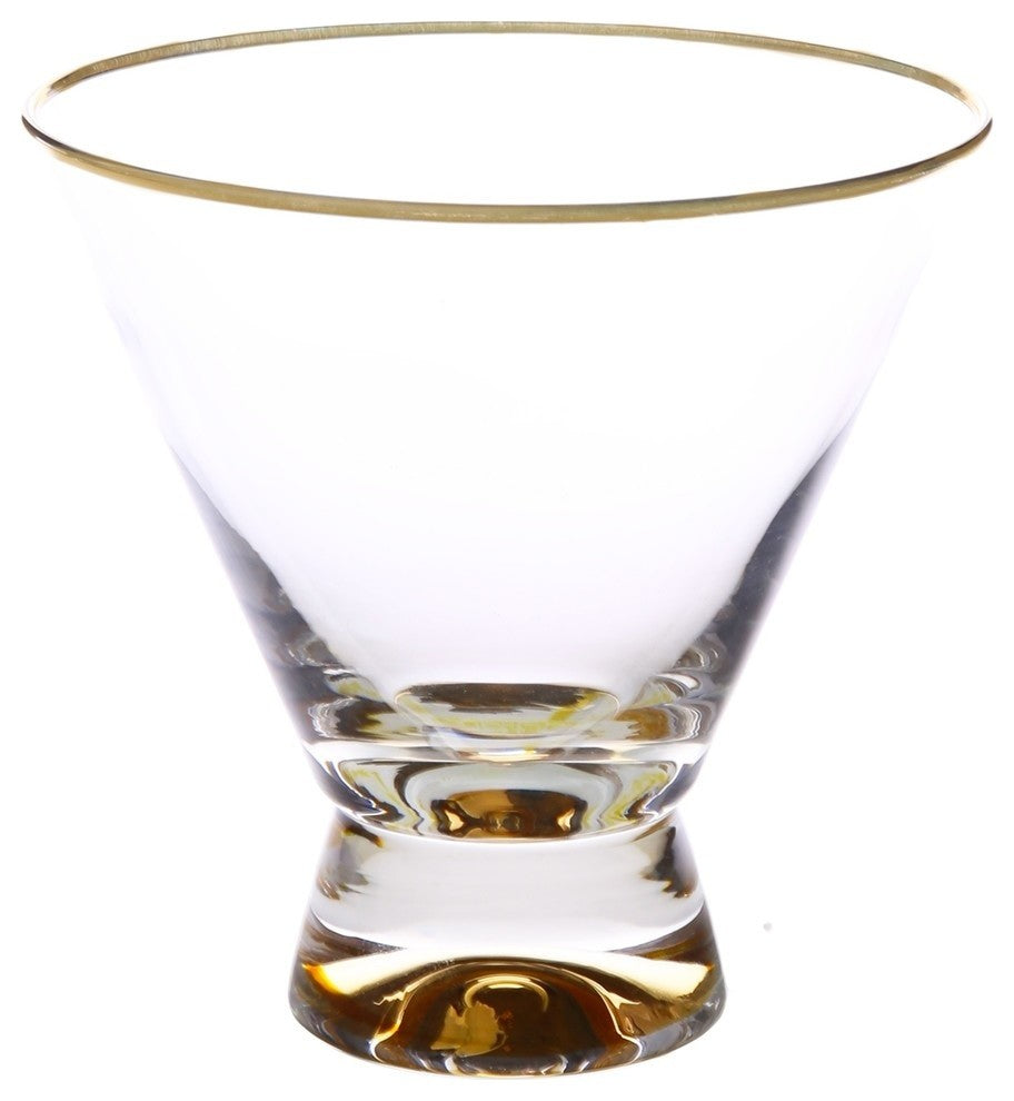 Classic Touch  Dessert Cups With Gold Base And Rim