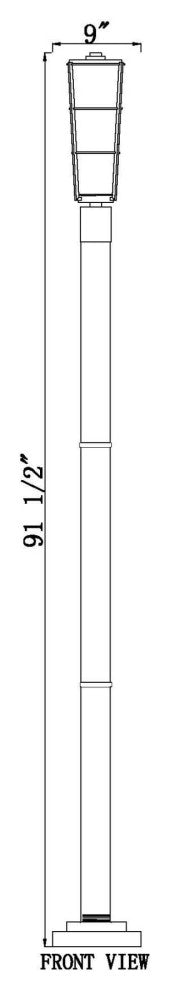Z-Lite 591PHB-567P Helix 93" Tall Outdoor Single Head Post Light - Black