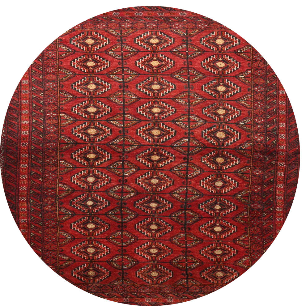 Ahgly Company Indoor Round Traditional Area Rugs, 4' Round