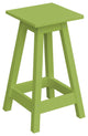Poly Lumber Bar Stool, Tropical Lime, Counter Height, Square