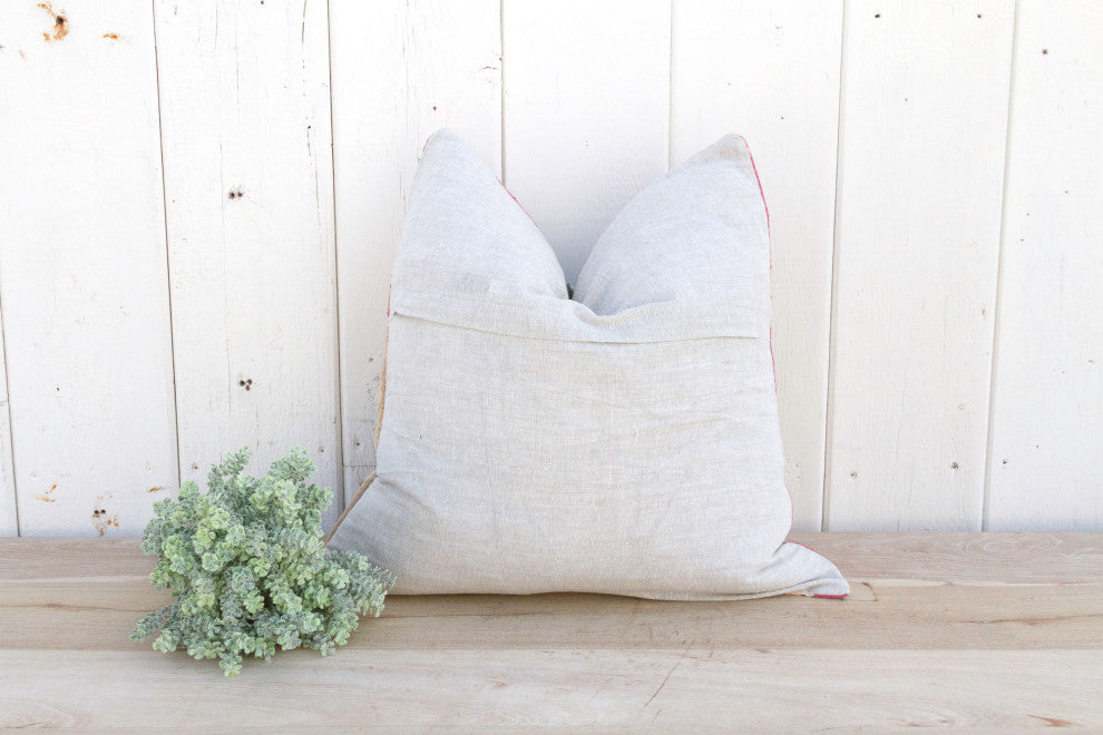 Peach Rose Vintage Suzani Pillow
