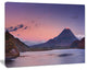 Sunset at Mount Fuji and Lake Motosu, Modern Landscape Canvas Art, 20"x12"