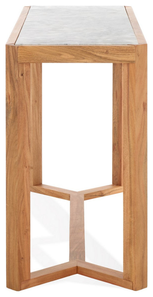 Safavieh Couture Bernardi Marble Top Console Table, Natural/White