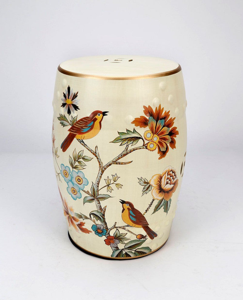 Glenmore Birds and Flowers Garden Stool