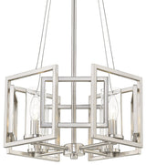 Golden Lighting 6068-4P Marco 4 Light 16"W Taper Candle Drum - Pewter