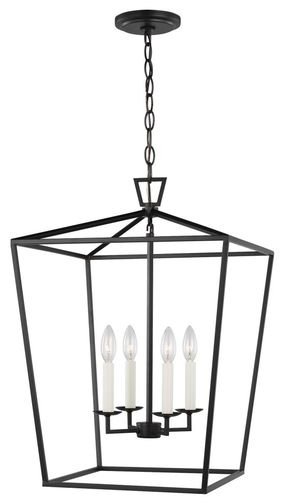 Dianna 4-Light Medium Lantern, Midnight Black