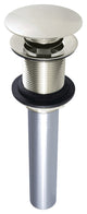 Kingston Brass Push Pop-Up Drain without Overflow, Polished Nickel