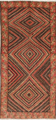 Consigned, Handmade Persian Worn Out Oriental Wool Vintage Area Rug, 9'3"X4'7"